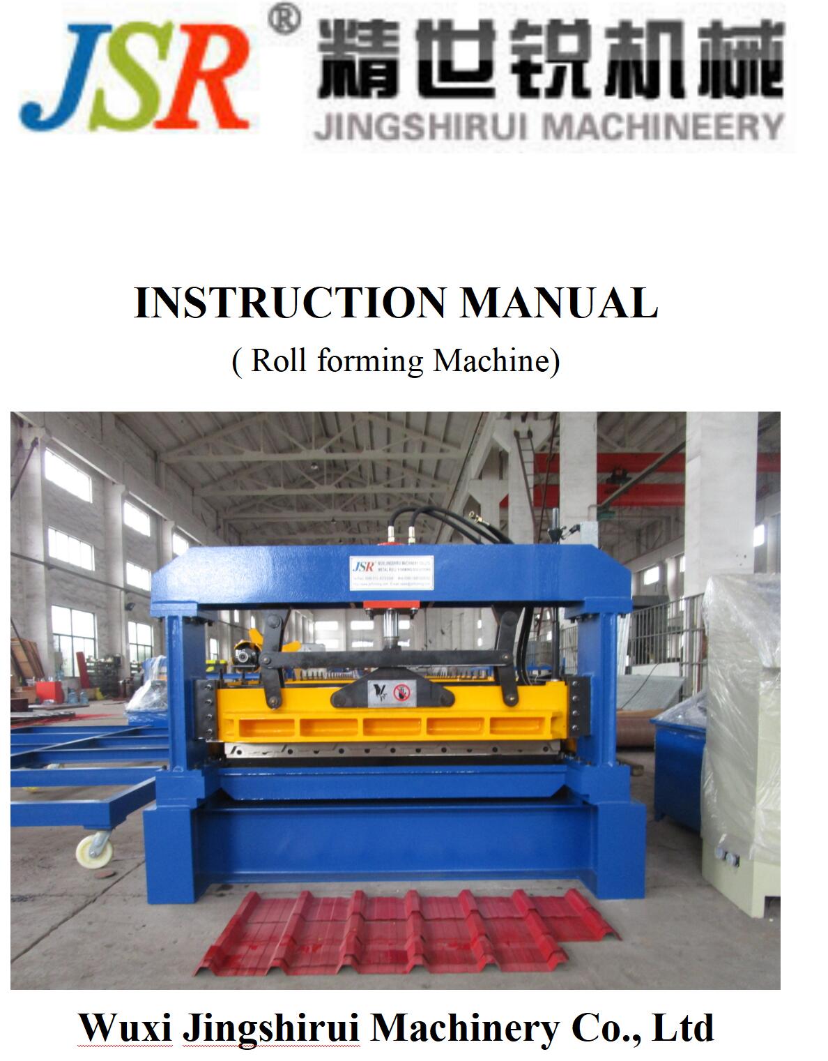 ROOFING SHEET MACHINE INSTRUCTION