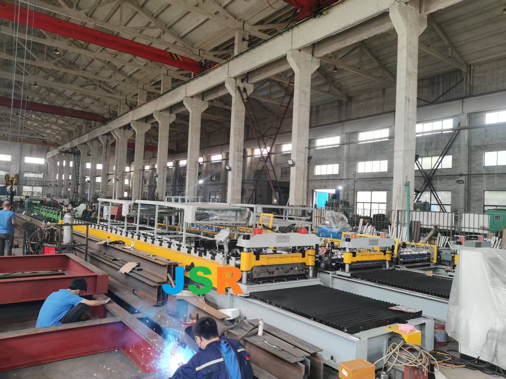 metal floor deck panel machine