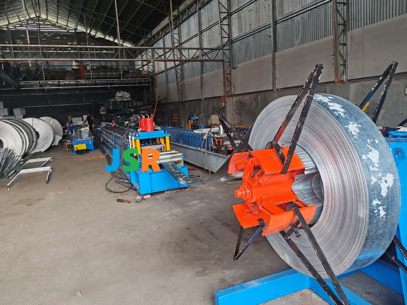 steel door frame machine